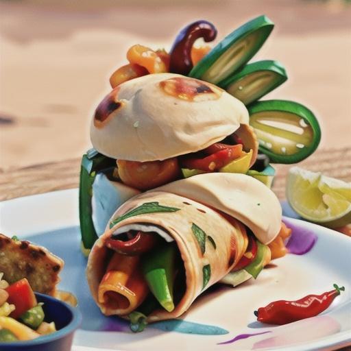 Sweet chilli chicken wrap