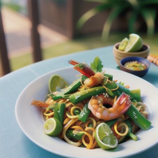 Thai prawn salad with crispy noodles