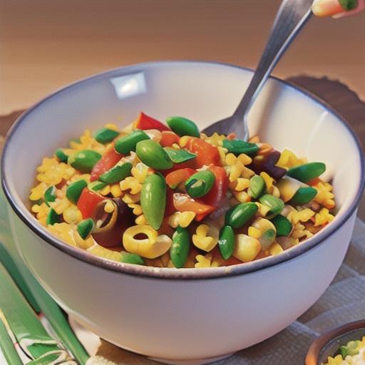 Quick Coconut Curry with Rice, Corn, and Beans