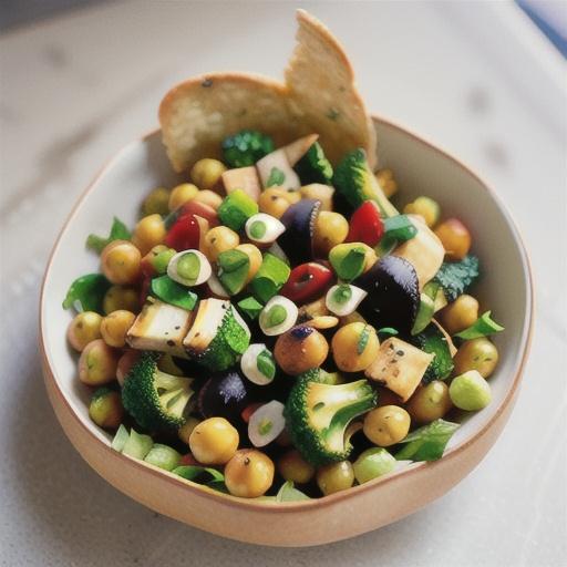 Crispy roast chickpea and broccoli fattoush recipe