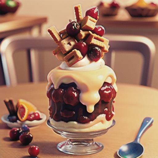 Orange Crème Dessert with Ruby Cranberry Sauce