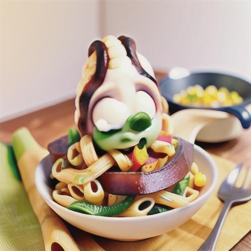 Ham, corn and capsicum pasta