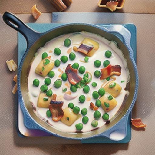 Creamy Skillet Gnocchi With Bacon and Peas