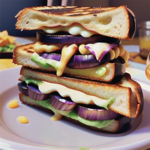 Grilled Cheese with Eggplant and Ricotta