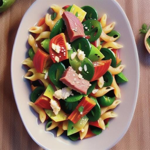 Warm risoni salad with tuna and sweet potato