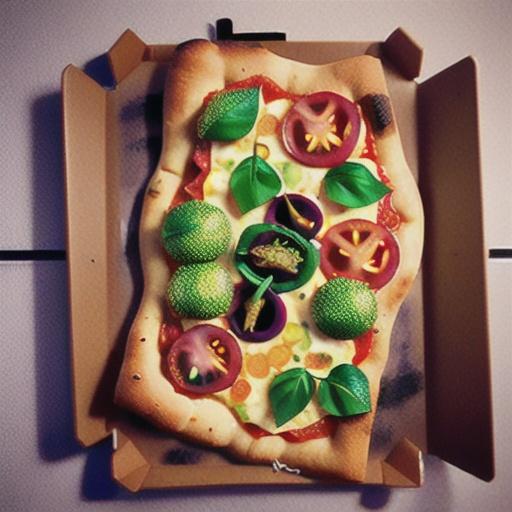 Heirloom tomato and pesto pizza