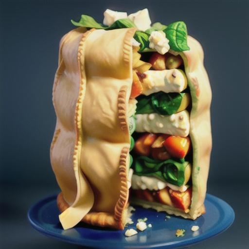 Spinach and feta gozleme pie recipe