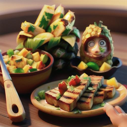 Grilled Pork with Pineapple Chutney