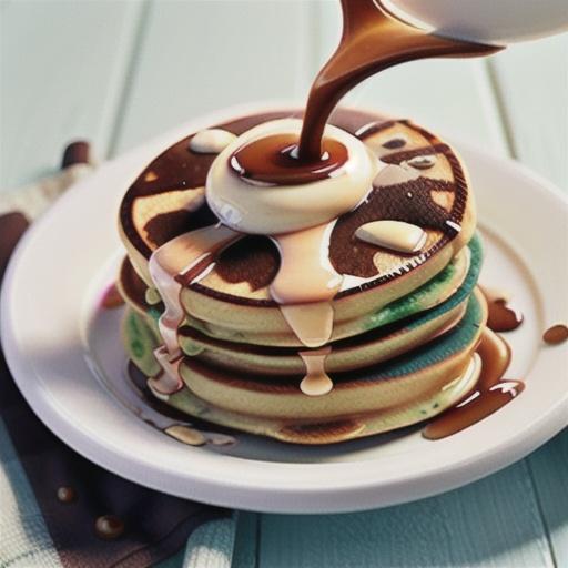 Snickerdoodle Pancakes with Warm Vanilla Sauce