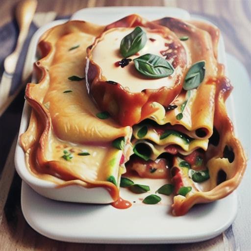 Cheat's vegetarian lasagne