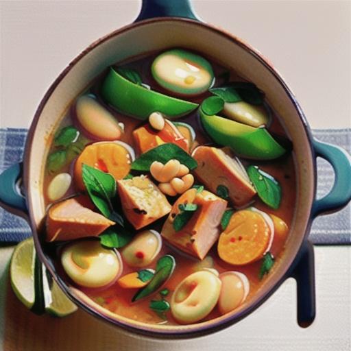 Italian fish soup with white beans