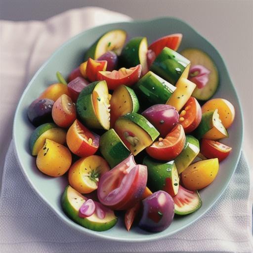 Stone Fruit, Tomato and Cucumber Salad