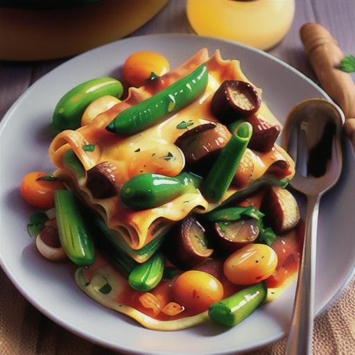 Beef and vegetable lasagne