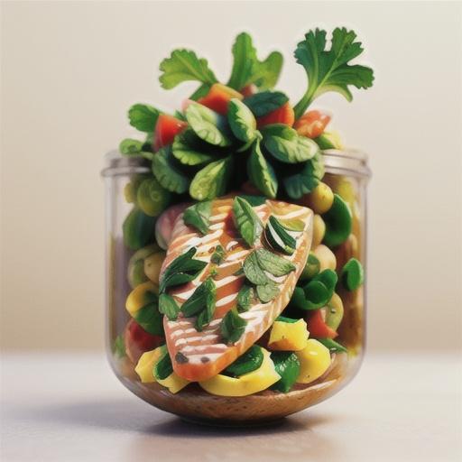 Crisp-skinned salmon with mustard spring greens