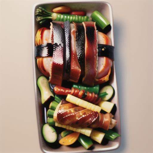 Bacon-Wrapped Pork Tenderloin with Harvest Vegetables