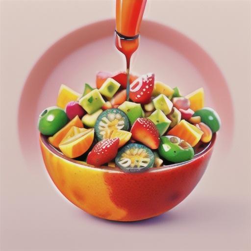 Orange, strawberry and passionfruit salad