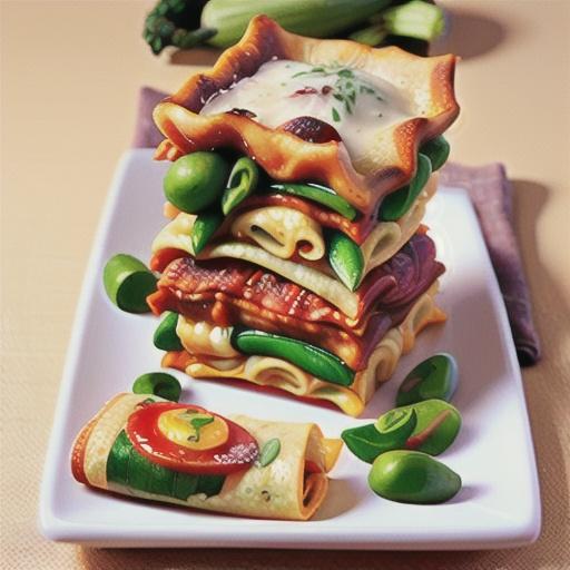Spring vegetable lasagne