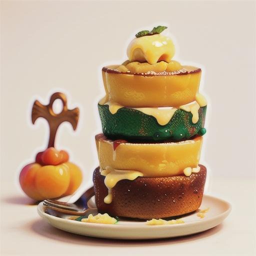 Upside-down apricot puddings