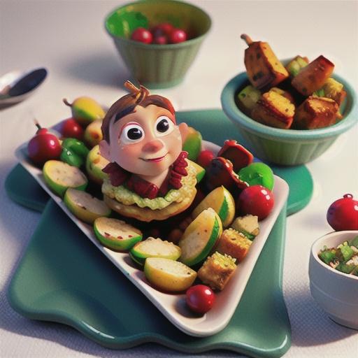 Roast pork with pear and cranberry stuffing cups