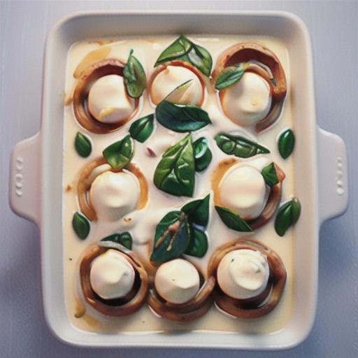 Creamy chicken and spinach potato bake recipe