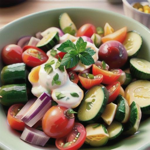 Creamy Mediterranean Cucumber Salad