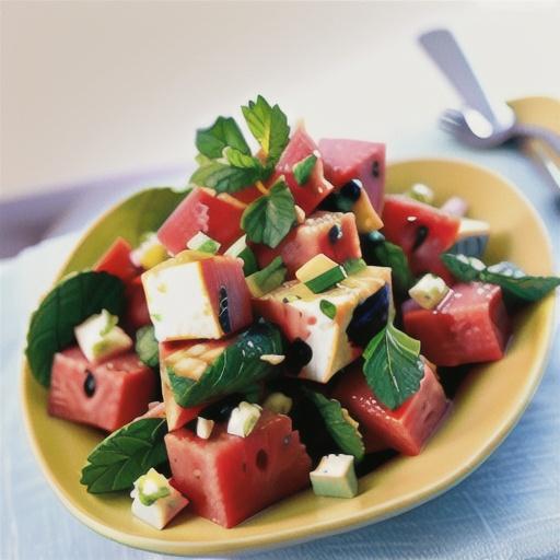Watermelon Feta Salad with Mint