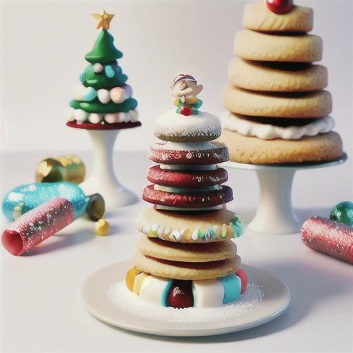 Christmas Tree Cookie Stacks