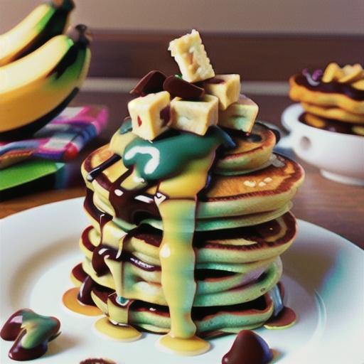 Banana-Chocolate-Pecan Pancakes