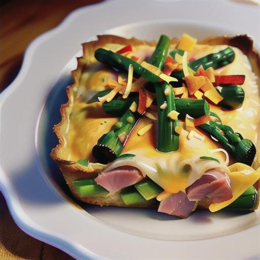 Cheesy Ham and Asparagus Bake