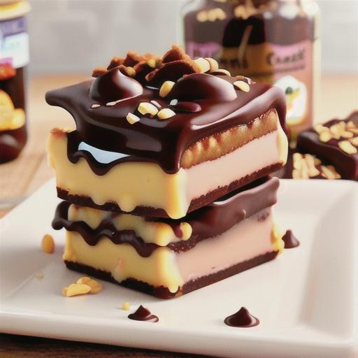 Chocolate-Topped Peanut Butter-Bacon Bars