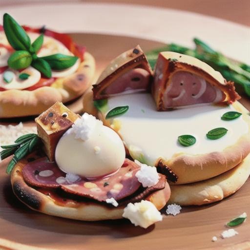 Sea Salt and Rosemary Pizza Bianca Bites with Mortadella and Mozzarella