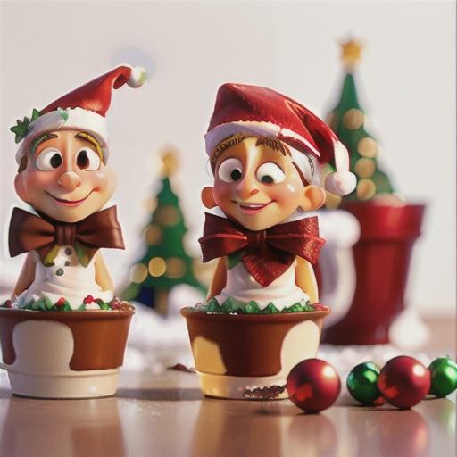 White Christmas cups