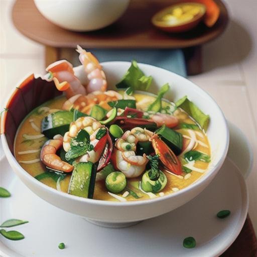 Prawn and vegetable laksa