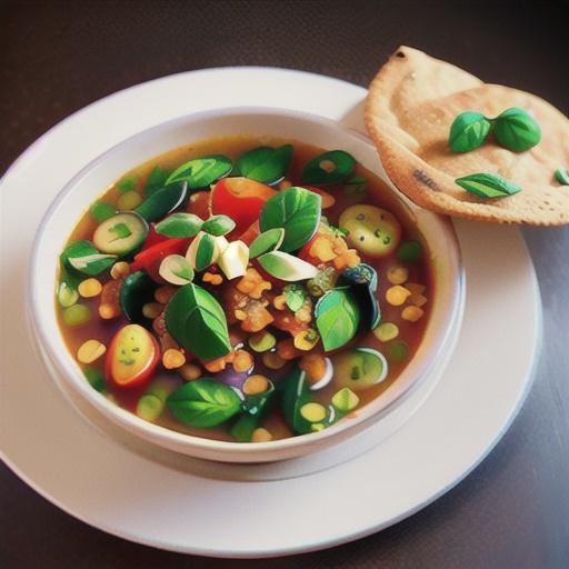 Moroccan Lentil Soup with Veggies