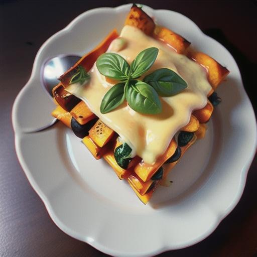 Roasted Butternut Squash and Spinach Lasagna