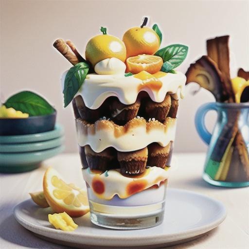 Mandarin and lemon curd tiramisu trifles