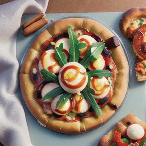 Salami, caramelised onion and bocconcini pizza