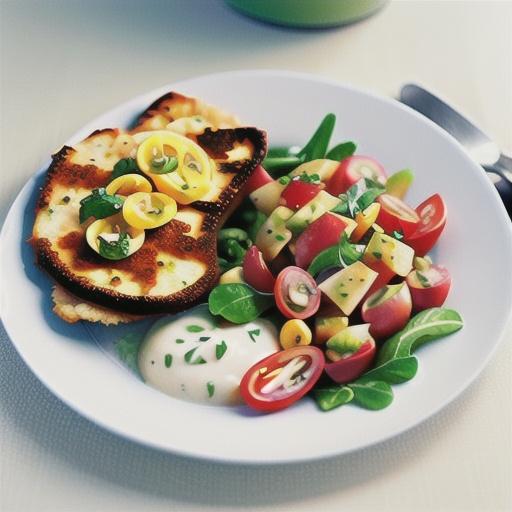Chicken schnitzels with rocket salad