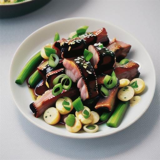 Marinated pork ribs with pilaf