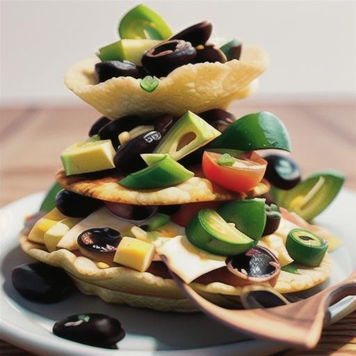 Chicken and Black Bean Tostadas