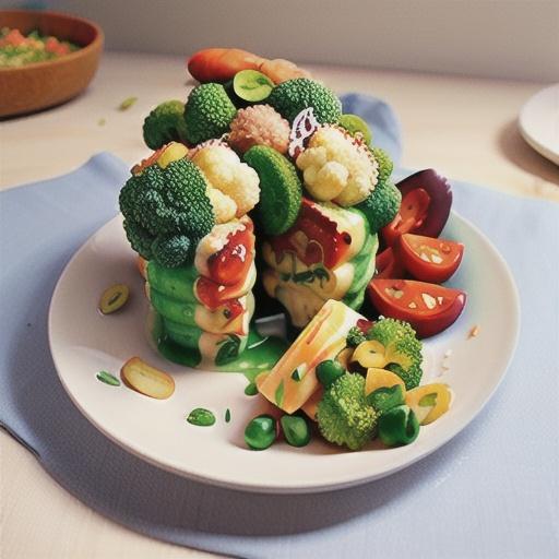 Broccoli and cauliflower cannelloni