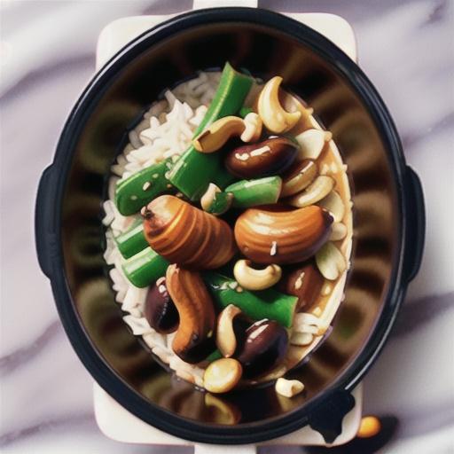 Slow cooker sticky cashew nut chicken recipe