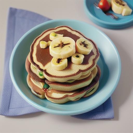 Banana and vanilla wholemeal pancakes