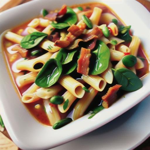 Pasta Fagioli Soup with Bacon