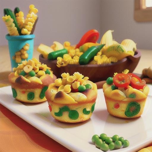 Mexican macaroni veg muffins