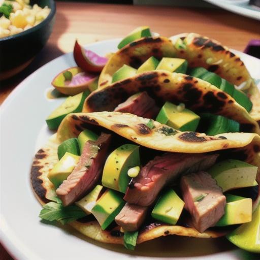 Steak Tacos with Avocado Salsa