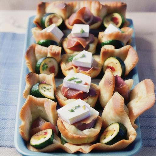 Prosciutto & zucchini pies with feta