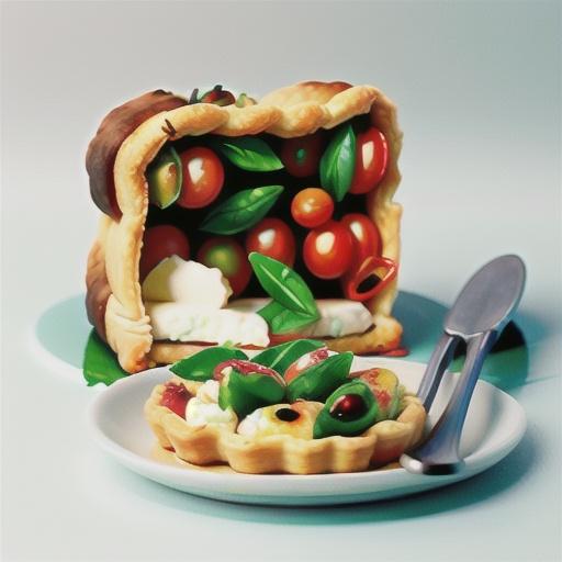 Cherry truss tomato and goat's cheese tarts