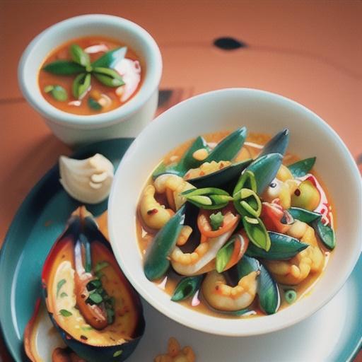 Thai jungle seafood curry