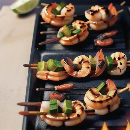 Barbecued Shrimp and Scallop Kabobs